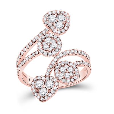 14k Rose Gold Diamond Fashion Ring 1.25ctw