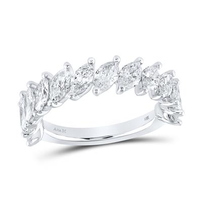 14K WHITE GOLD MARQUISE 2.50 CARAT BAND