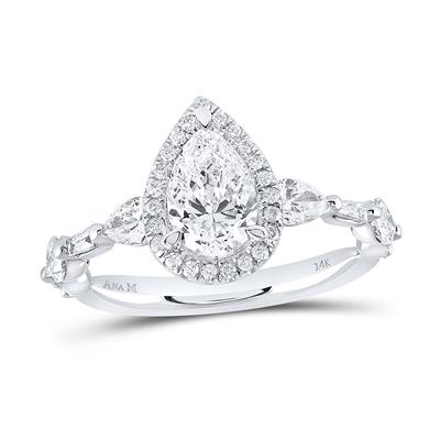 2 Carat Pear Shape Engagement Ring Certified