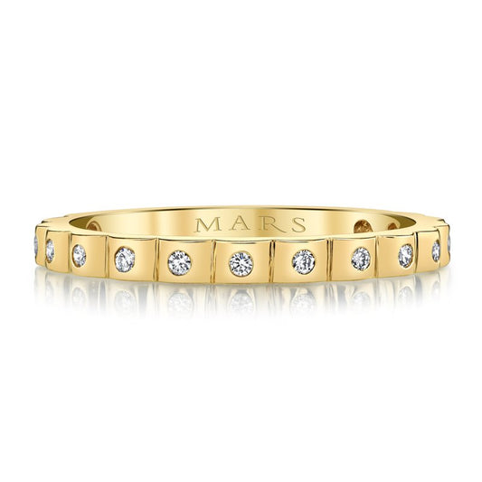 14k Yellow Gold Diamond Stackable 0.16ctw Ring