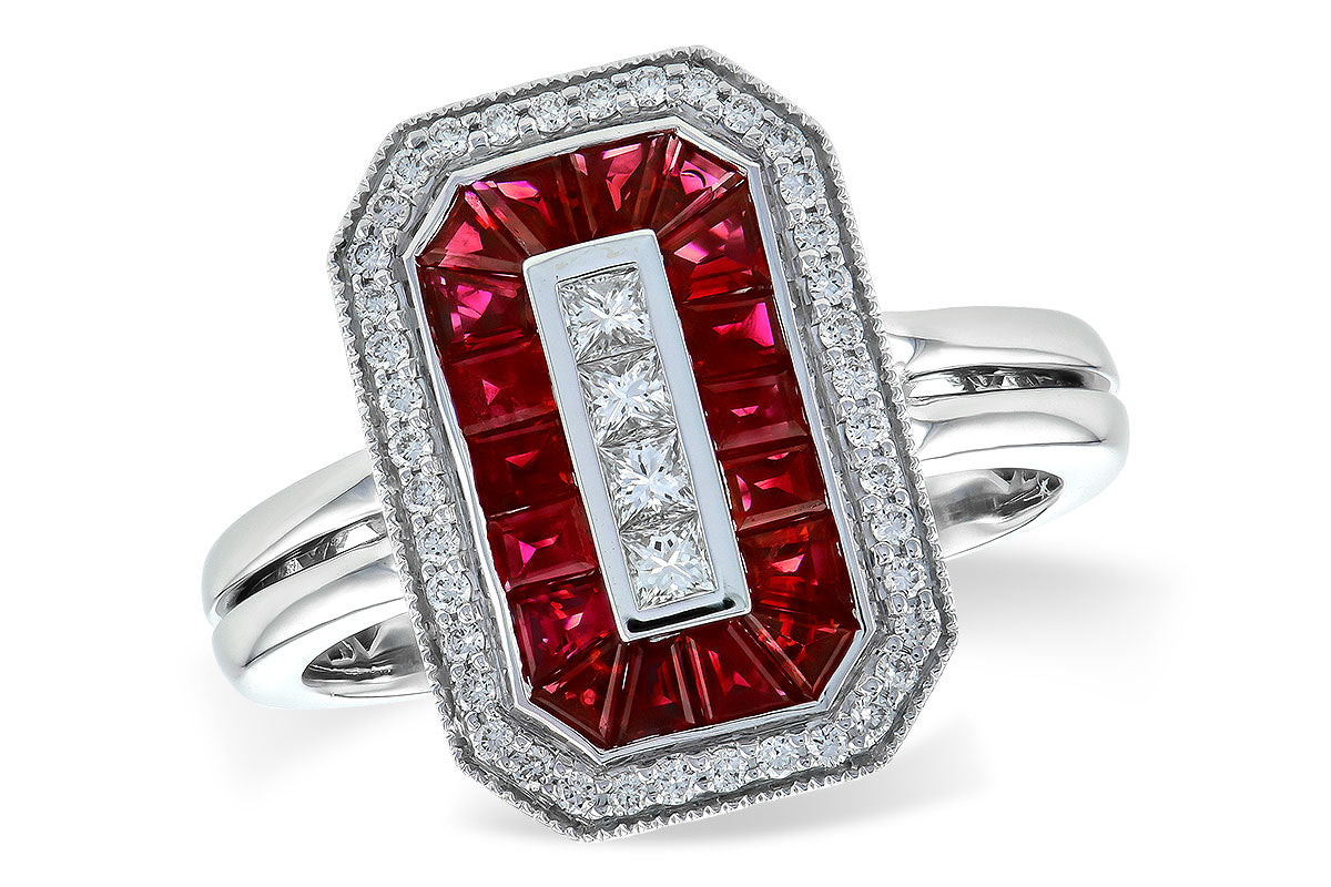 Allison Kaufman Ruby Diamond Ring 1.36 ctw
