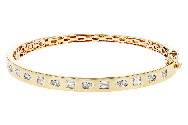 Diamond Bezel Set Bangle Natural Diamonds 