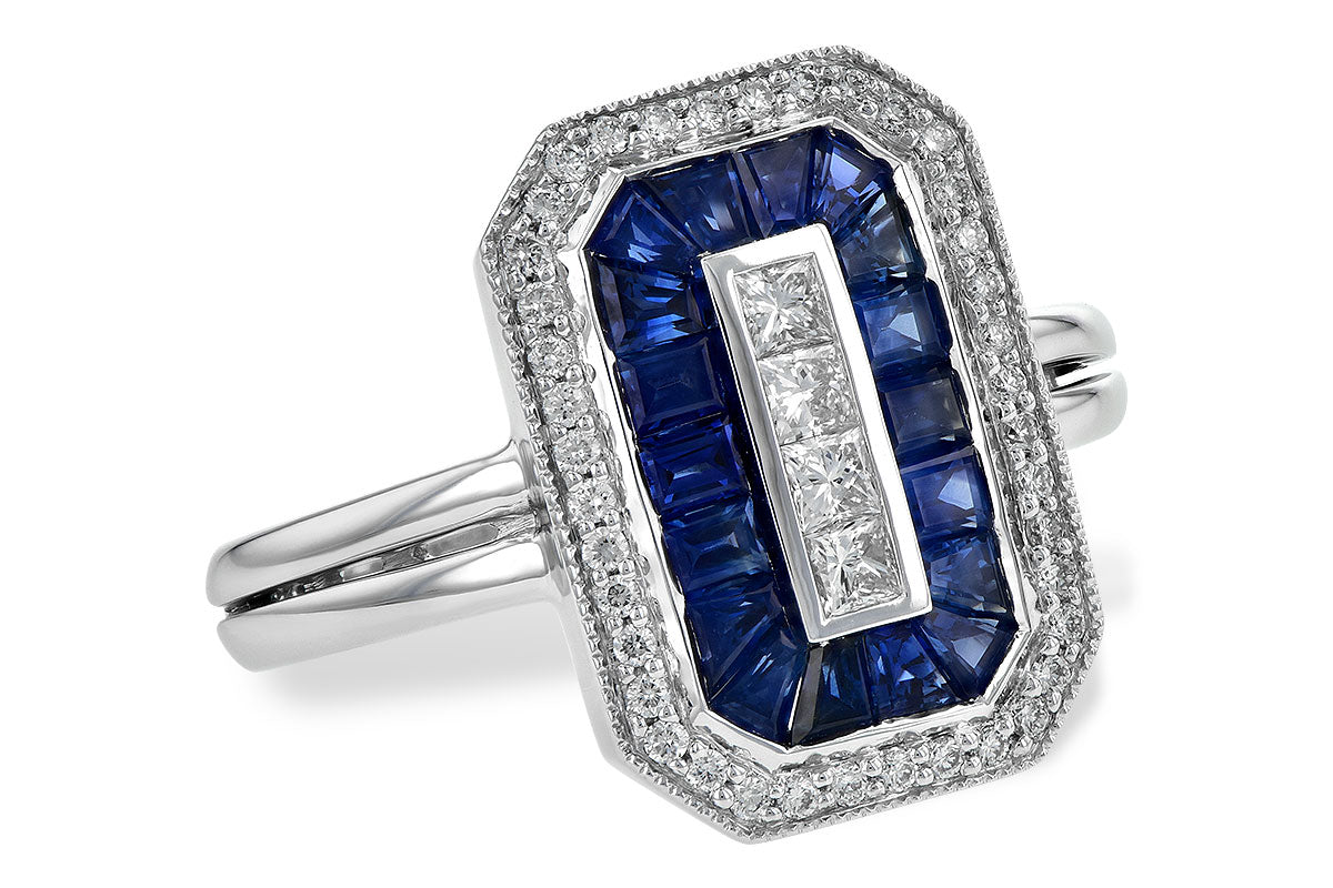 Allison Kaufman Sapphire Diamond Ring 1.36 ctw