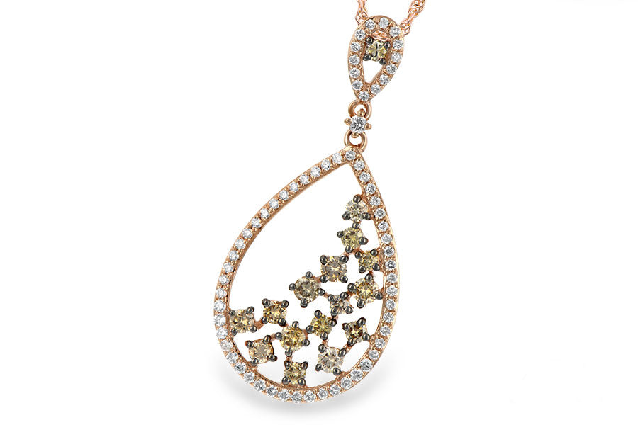 Allison Kaufman Champagne Diamond Necklace .70ctw