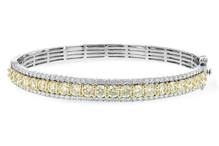 Fancy Yellow Diamond Allison Kaufman Diamond Bangle 5.63 Carats