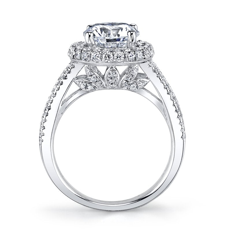 Luxe Halo Diamond Engagement Ring