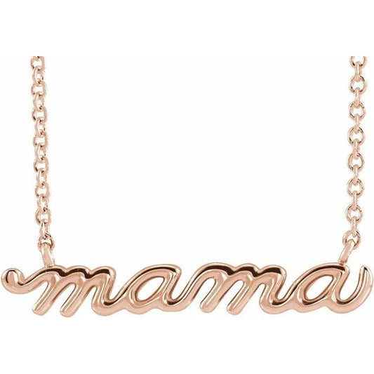 14k Rose Gold Mama Necklace