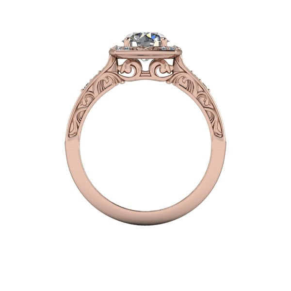 Art Deco engagement ring filigree
