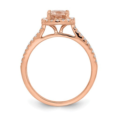 Morganite Oval Engagement Ring